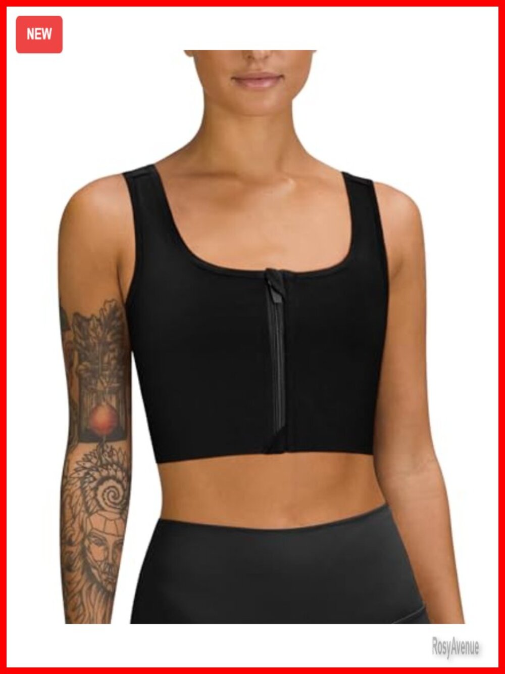Chest Binder Transgender FTM Compression Tank Top Zip Vest